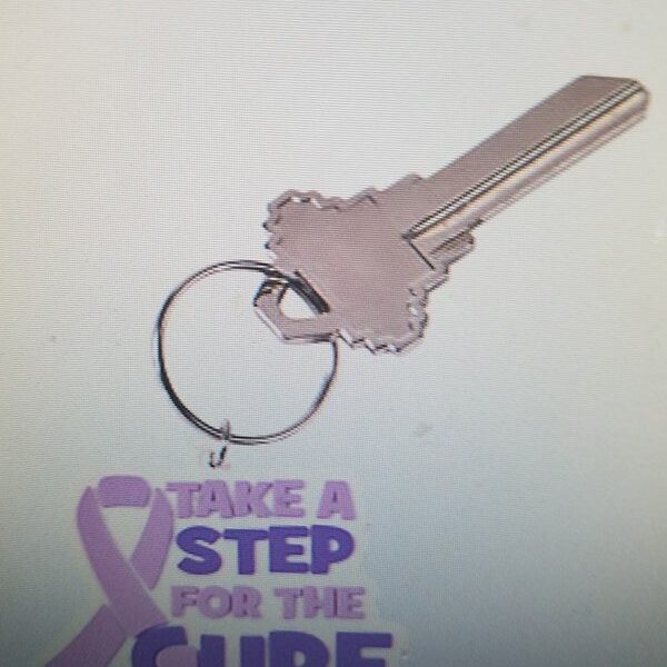 Purple Awareness Ribbon Key Chains